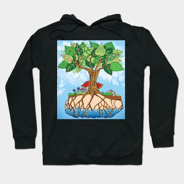 Trees Drink from the Water Table Scene - Climate Art! Hoodie by RhondaChase